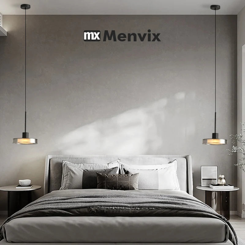 Menvix Nordic Modern Design Glass Small Chandelier for Bedroom Living Dining Room Led Pandant Light Home Decor Fixture Hang lamp