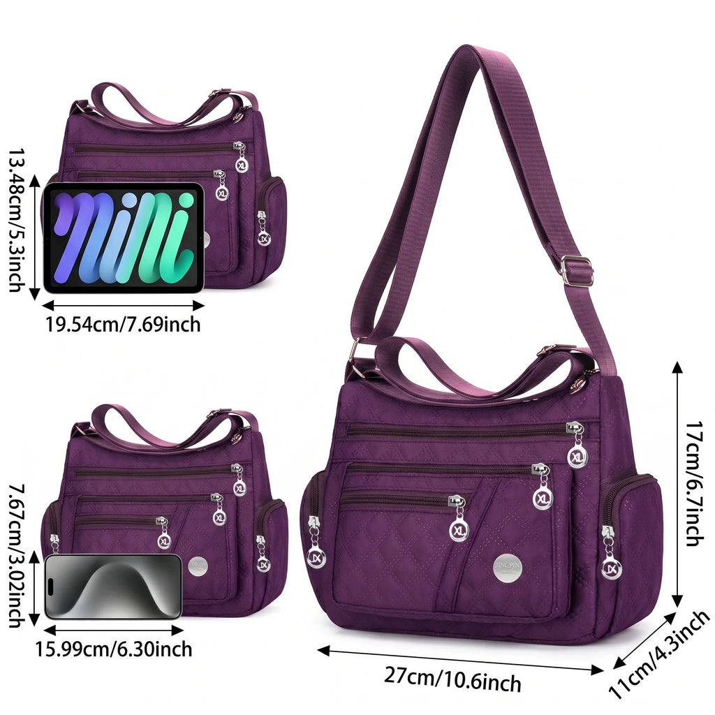 Pomelo Best Quilted Nylon Women Crossbody Shoulder Bag Multi