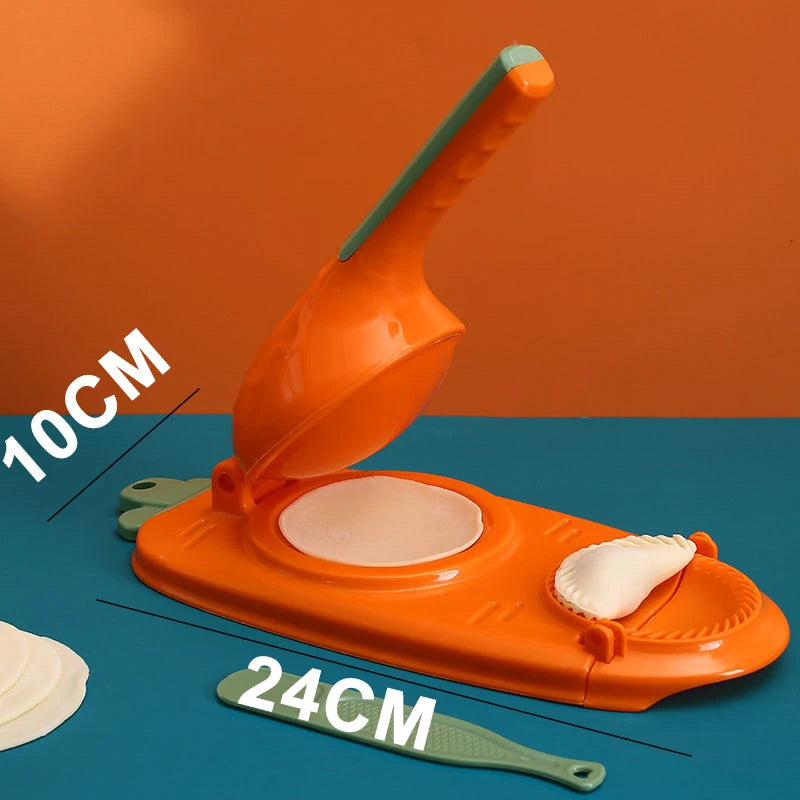 2 In1 Dumpling Maker Wrapper Presser Kit Manual Labor-Saving Dumplings Dough Molder Machine Kitchen Gadget Apple Pie Baking Tool