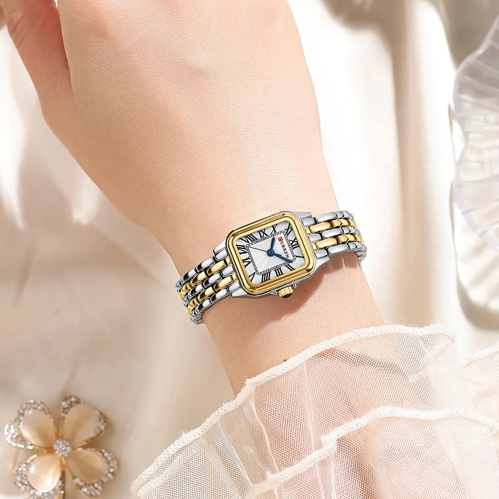 CURREN Gold Watches for Women with Small Vintage Bracelet