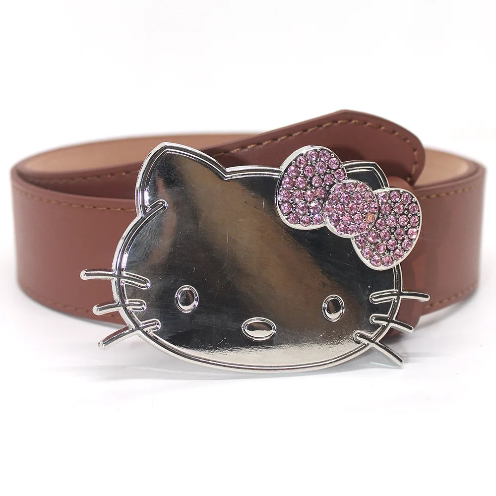 Korea Gothic Egirl Style Cat Metal Buckle Belt Men Women Y2K Belt