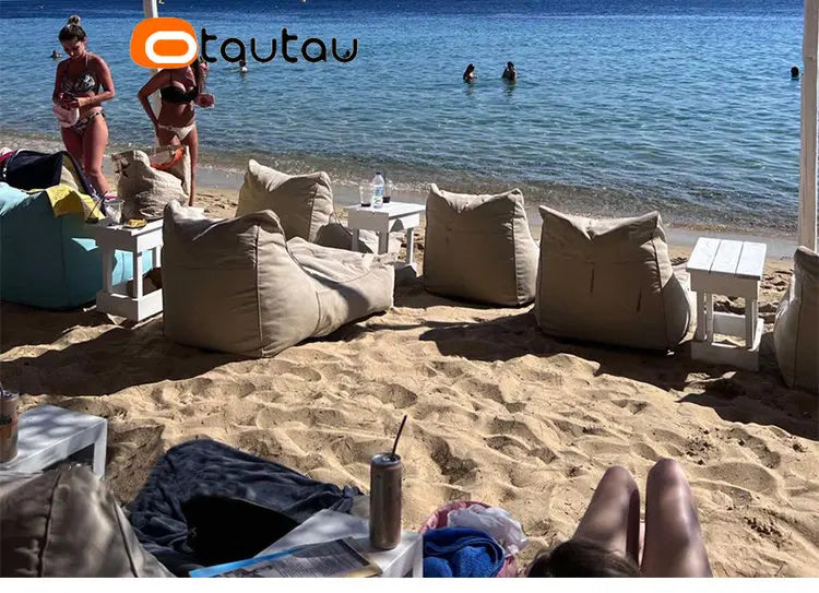 OTAUTAU Retangular Swimming Pool Floating Bean Bag Pouf Cover No Filler Waterproof Beach Pillow Sac Salon Sofa Bed Chaise Lounge