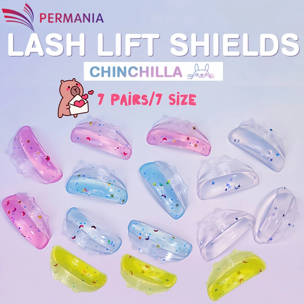PERMANIA New 7 Pairs Silicone Eyelash Perm Pad Sticky