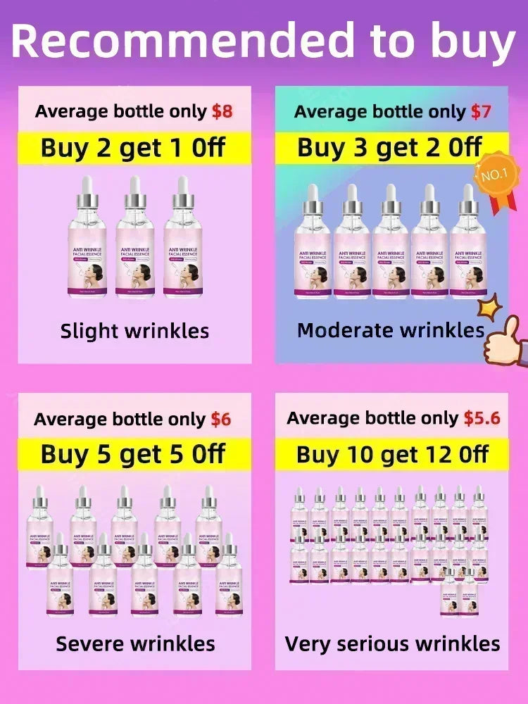 Facial Anti-Wrinkle Serum Fade Fine Lines Anti-Aging Whitening Moisturizing Remove Freckles Brighten Facial Skin Care