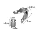 Stainless Steel Crimp Bead Tips Knot Covers Clamshell Fold-over
