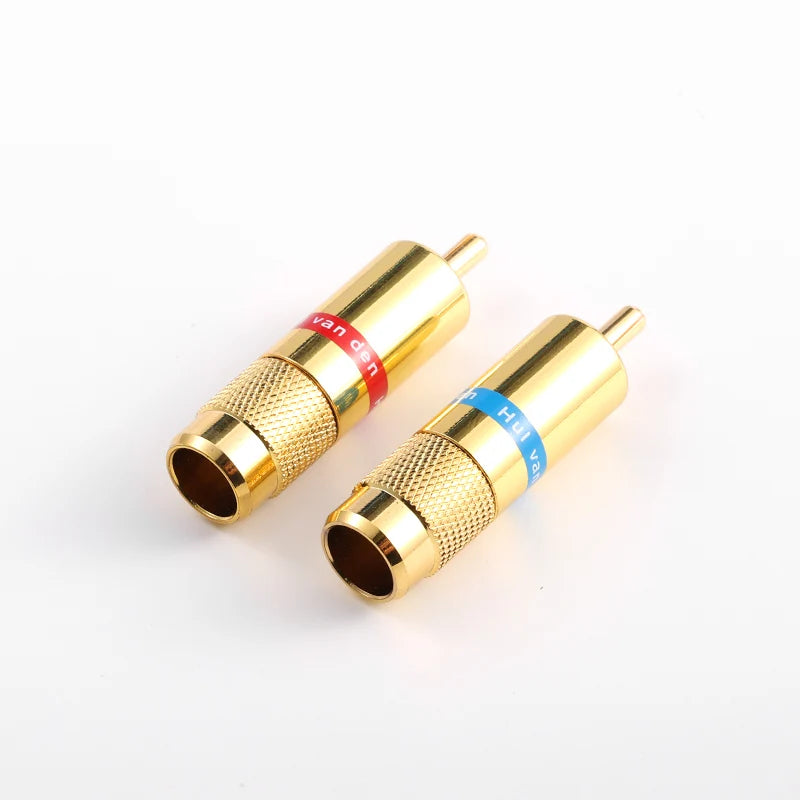HIFI 24K Gold Plated Van den Hul RCA Plugs