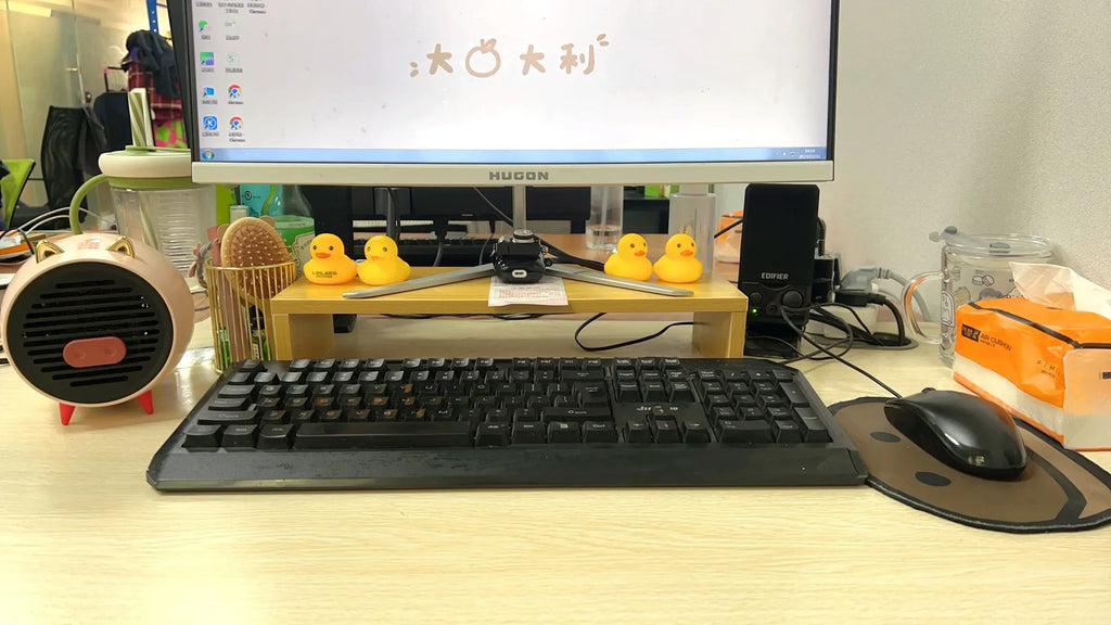 Monitor Riser Stand - Ergonomic Laptop Stand Desk Organizer Keyboard Storage
