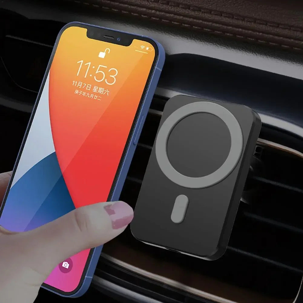 15W Qi Car Charger Type C Mobile Phone Magsafing Wireless Charger Car Mount Magnetic Holder For IPhone12 13 Pro Car Charging