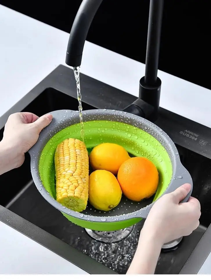 Green Silicone Collapsible Strainer