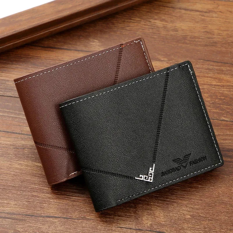 Slim Leather Wallet for Men RFID Blocking Bifold Front Pocket Wallet Minimalist Credit Card Holder Cash Money Clip