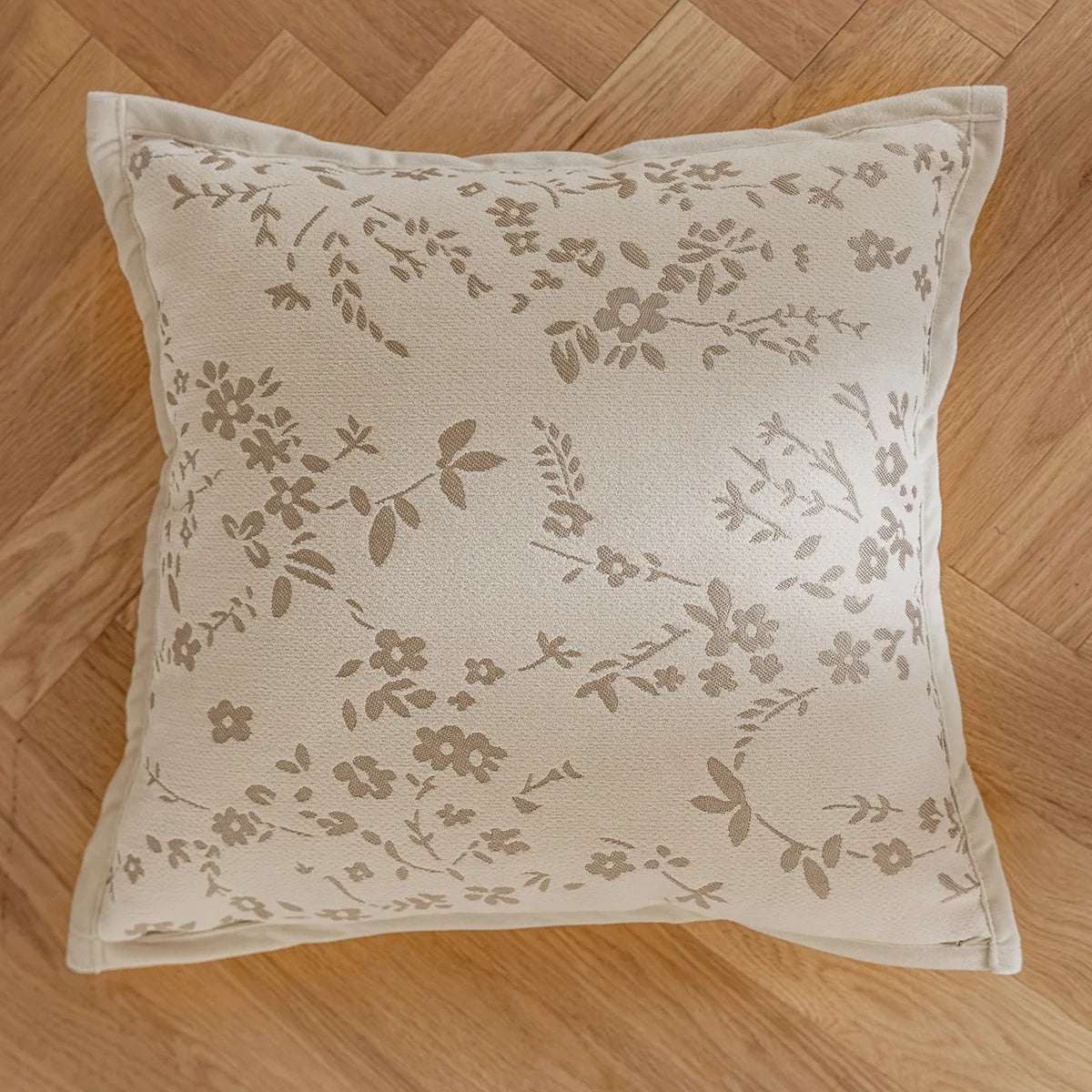 Cream Style Plush Sofa Pillowcase Ins Style Living Room Decorative Flower Pillow Bedside Cushion Bed Waist Backrest