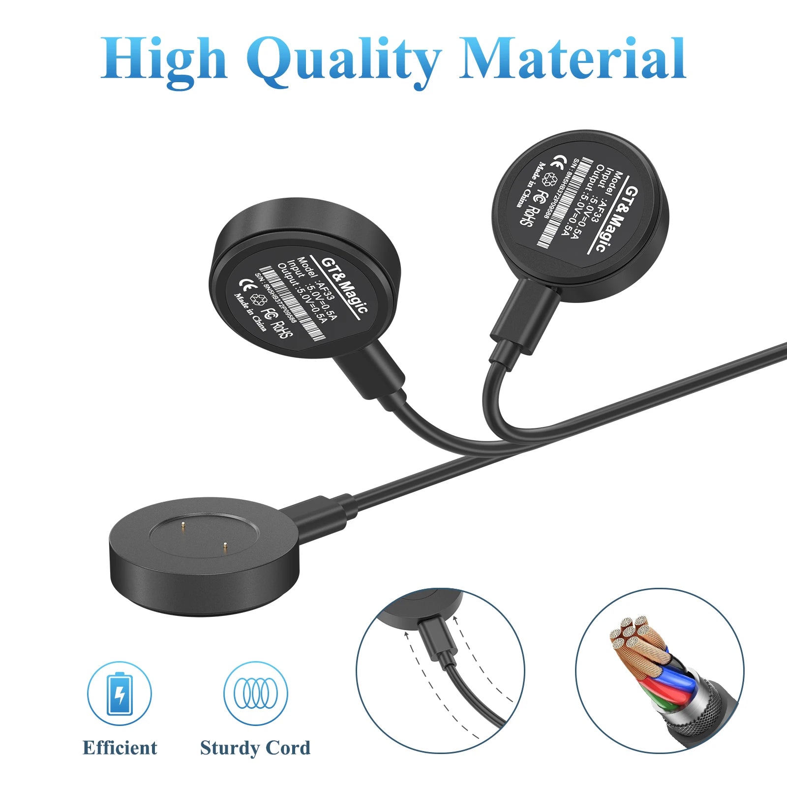 Magnetic USB C Charging Holder For Huawei Watch GT GT2 42mm 46mm GT 2e Wireless Charger Cable For Honor Magic Watch 2 42mm 46mm