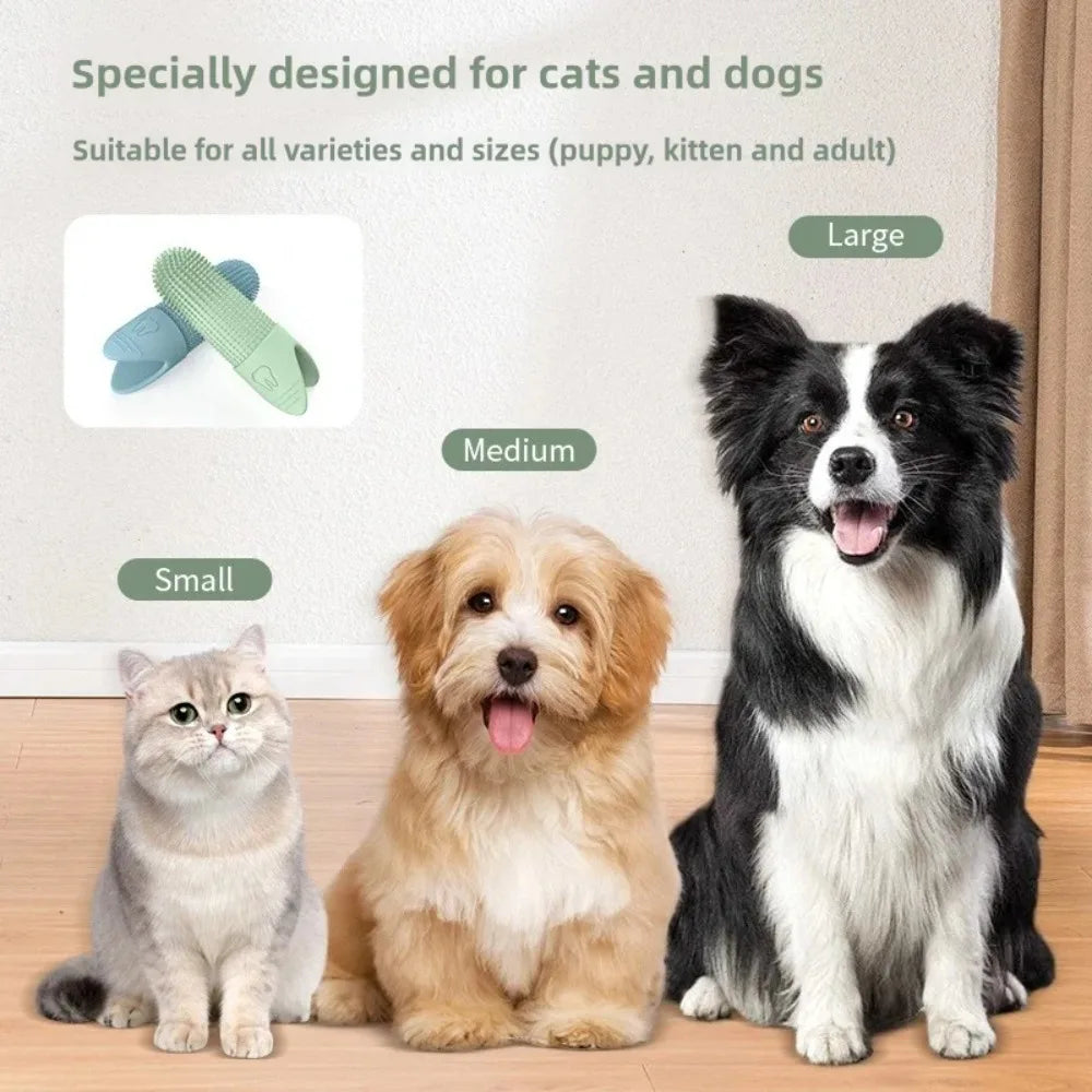 360 Pet Silicone Cleaning Nail Brush Finger Brush Cat Dog Pet