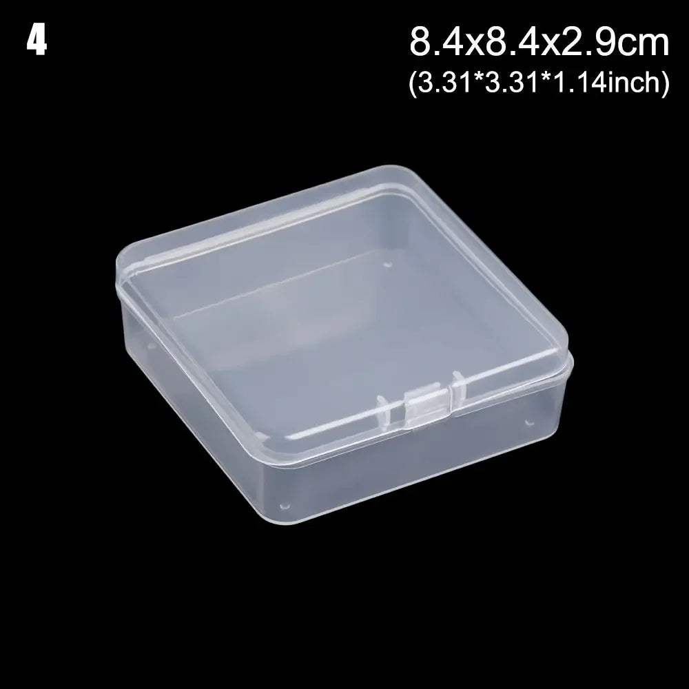 1pc Small Plastic Home Items Sundries Organizer Case Transparent Storage Box Jewelry Beads Container Fishing Tools Storage Box