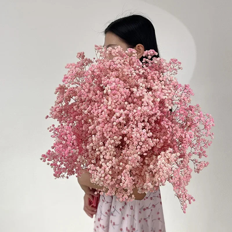 100g Dried Flowers Baby Breath Preserved Flowers Gypsophila Bouquet Boho Home Decor Colorful Gypsophile Wedding Party Decoration