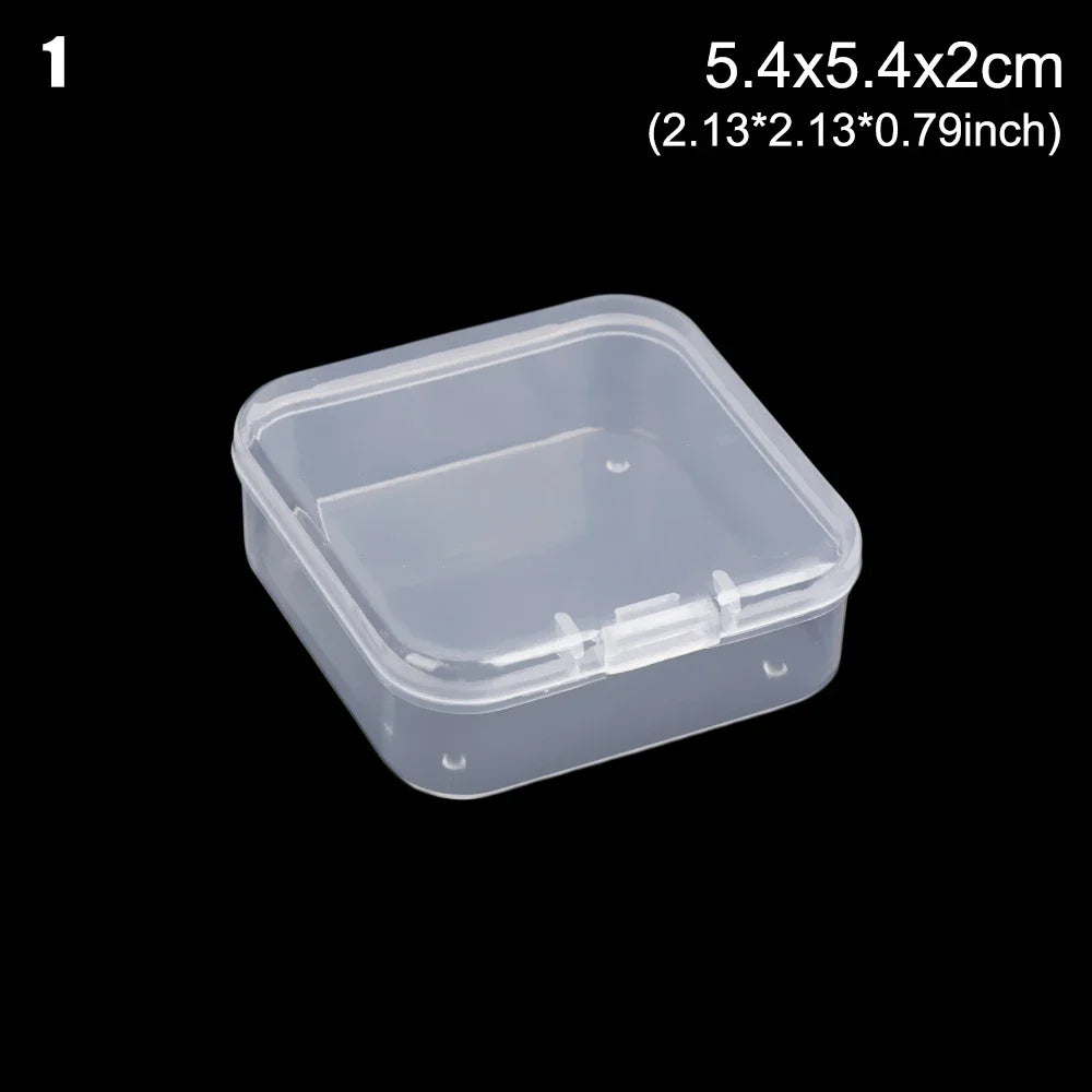 1pc Small Plastic Home Items Sundries Organizer Case Transparent Storage Box Jewelry Beads Container Fishing Tools Storage Box