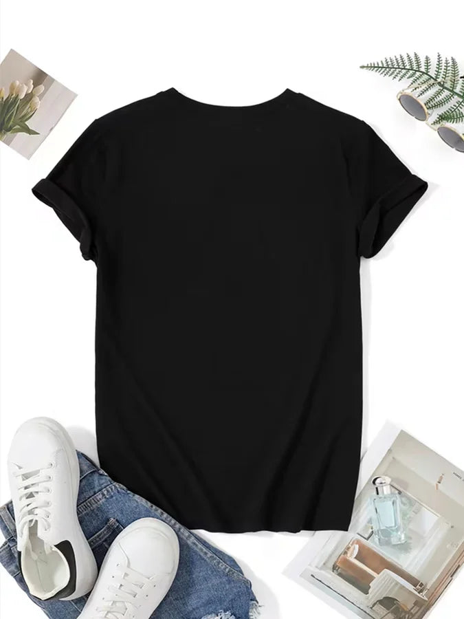 Leopard Love Heart T Shirt Women Cute Balloon Graphic
