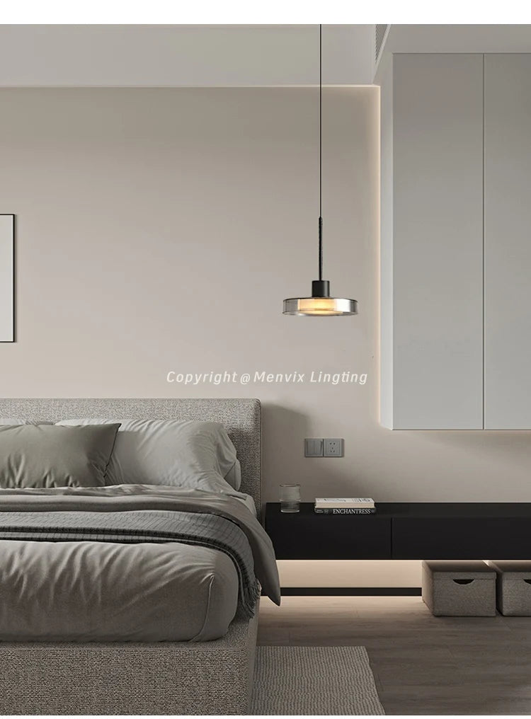 Menvix Nordic Modern Design Glass Small Chandelier for Bedroom Living Dining Room Led Pandant Light Home Decor Fixture Hang lamp