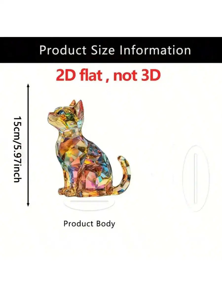 Artistic Crystal Cat Sculpture 1 Cute Home Desktop Decoration Ideal Gift for Family And Friends Suitable for Bedroom Decor