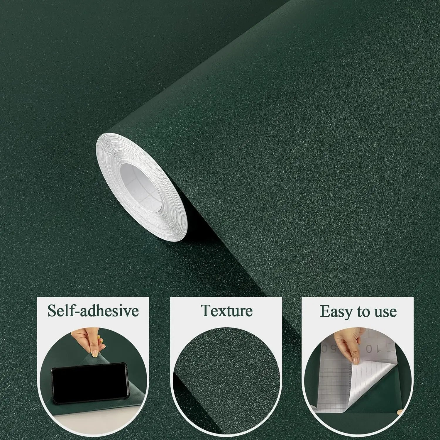 Matte PVC Waterproof DIY Self Adhesive Vinyl Wallpaper Kitchen Cabinet Desktop Contact Paper Wall Sticker Home Decor Wall in Rol