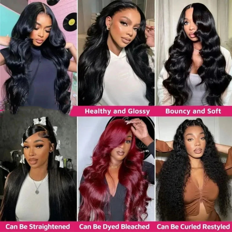 42 Inch Body Wave Human Hair Bundles Natural Black Brazilian