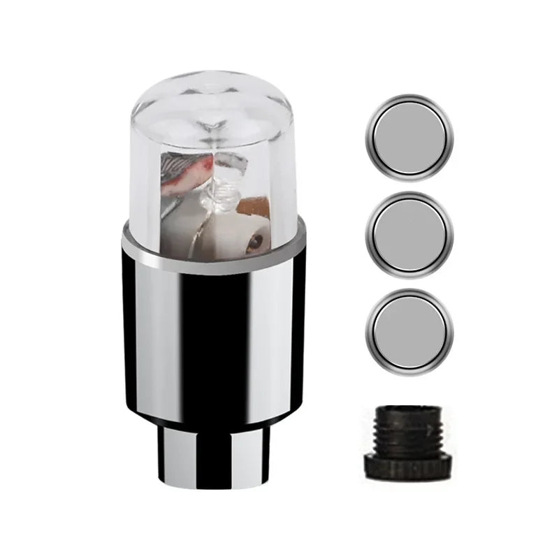 LED Tire Valve Cap Lights for Cars and Bikes