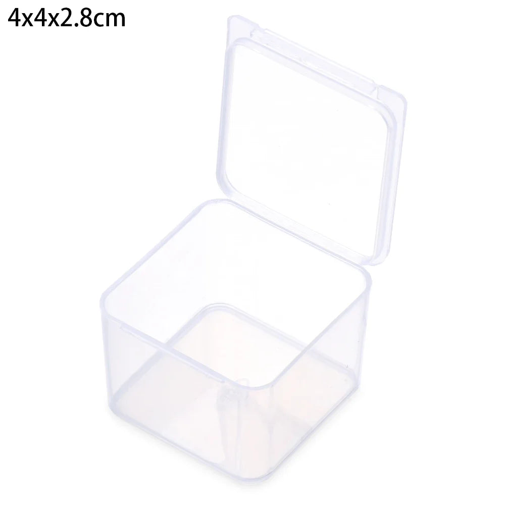 1pc Small Plastic Home Items Sundries Organizer Case Transparent Storage Box Jewelry Beads Container Fishing Tools Storage Box