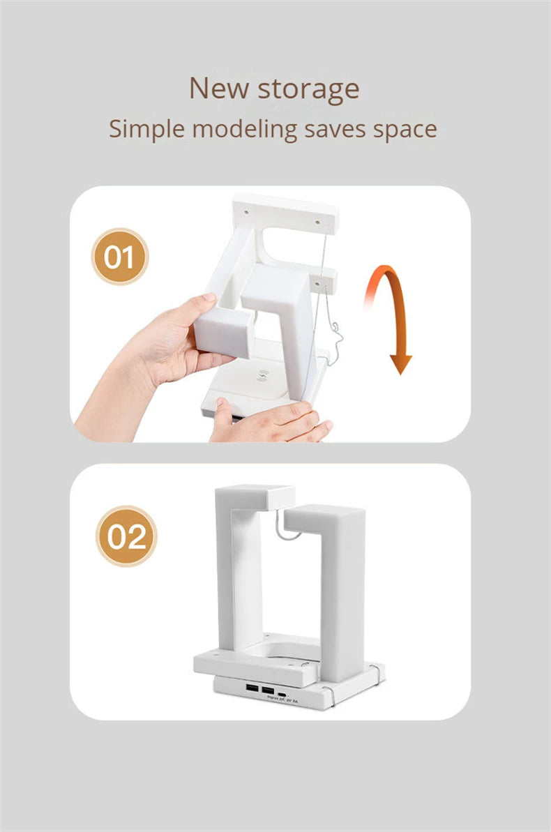 INS LED Night Light Anti-Gravity Physics Balance Suspension Table Desk Lamp Phone Wireless Charger Home Decor Bedside Lighting
