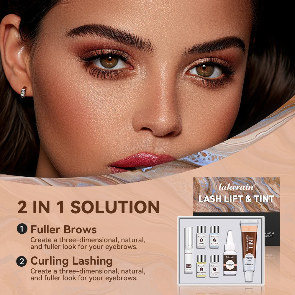 Professional Eyelash Perm &amp; Tint Kit Black Brown Eyebrow