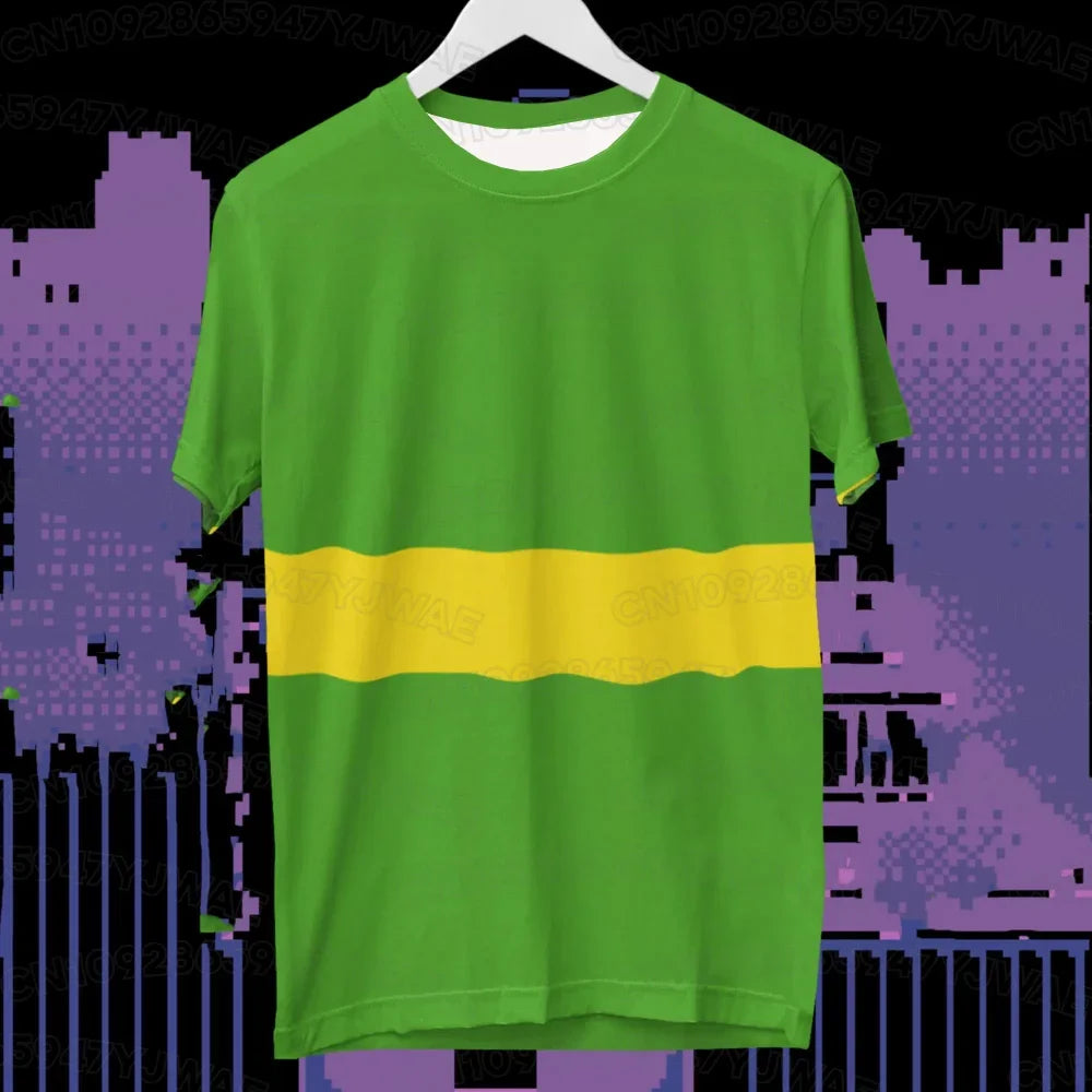 Men's Women's Deltarune Kris Cosplay Long Sleeve Fashion Green
