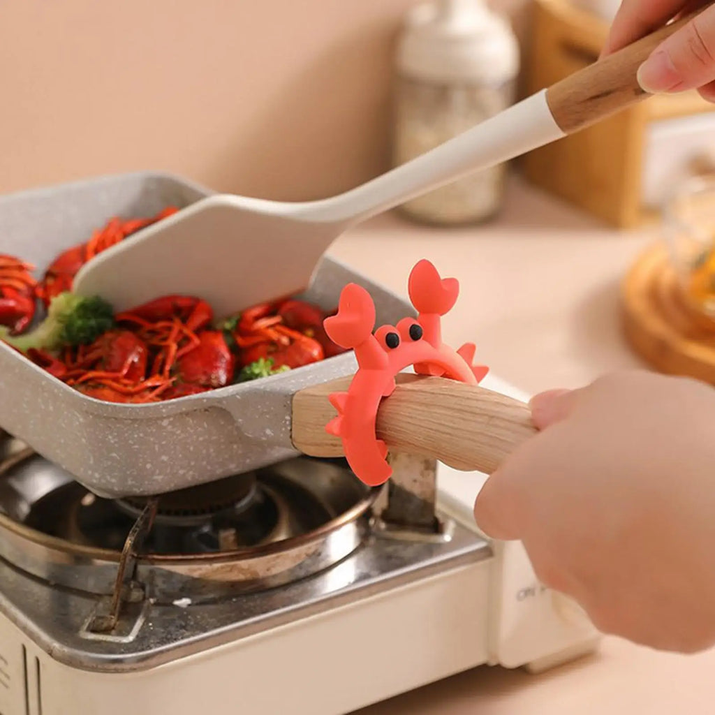 Crab-Shaped Silicone Utensil Rest