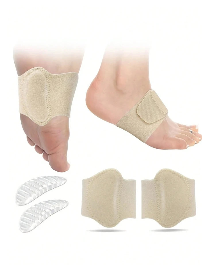1 pair of men's and women's arch support sports insoles for flat feet to support the ball of the foot and relieve pressure.