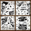 Halloween Skeleton Window Stickers - the Grim Reaper Haunted House Decoration Static Cling for Glass Door and window