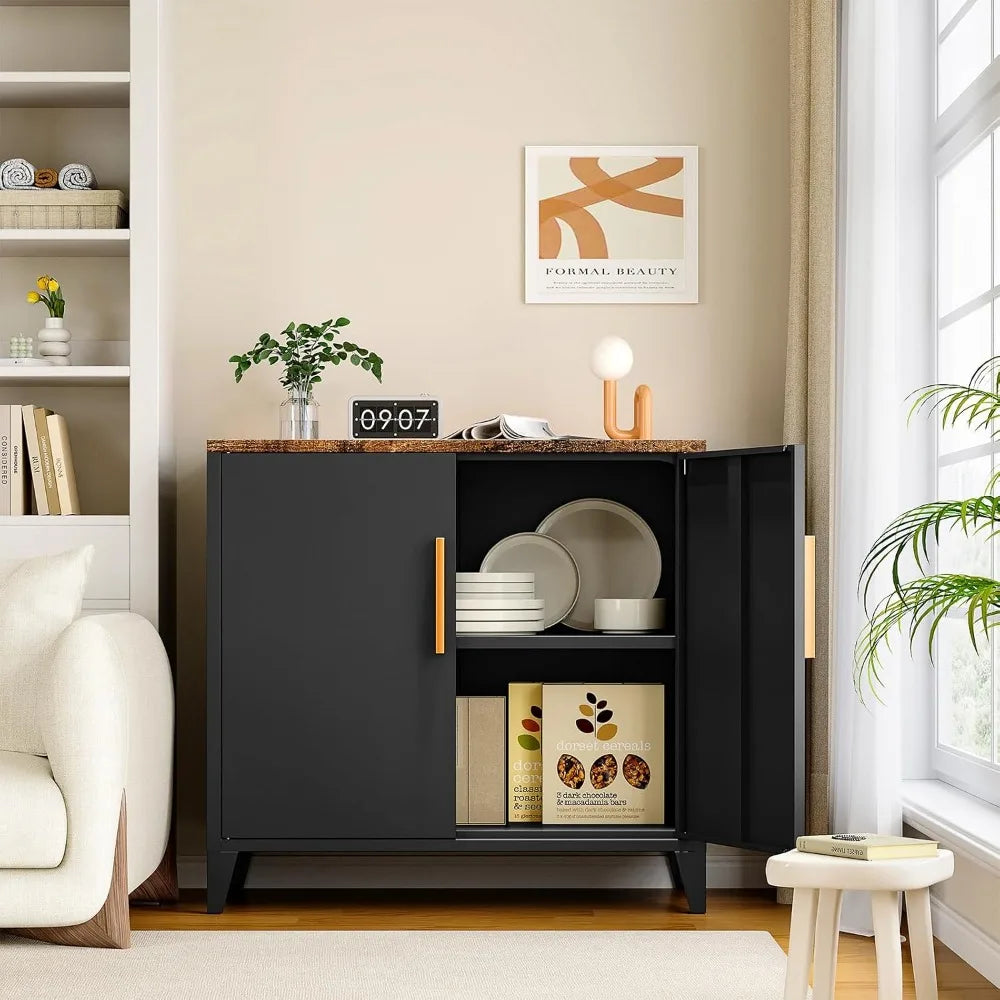 30" Small Kitchen Pantry Cabinet Coffee Bar Storage Cabinet