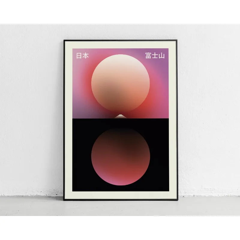 Japanese Contemporary Tokyo Art Canvas Poster Sunrise Wave Mount Fuji Monster Wall Art Prints for Modern Living Room Home Decor