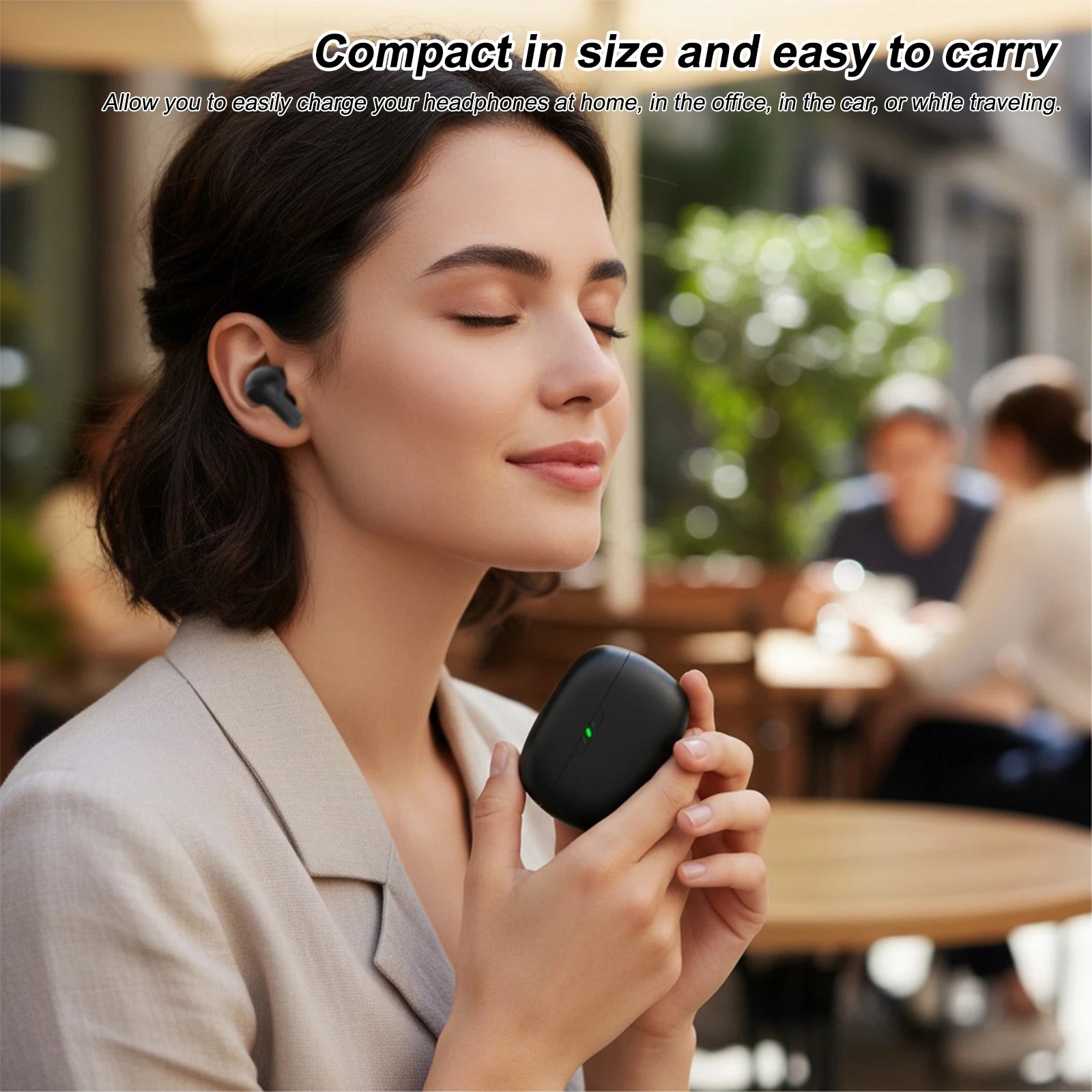 For JBL Vibe Beam Charging Case 600mAh Bluetooth Wireless Charger Box Replacement Type-C Port Portable Earbuds Replace Supplies