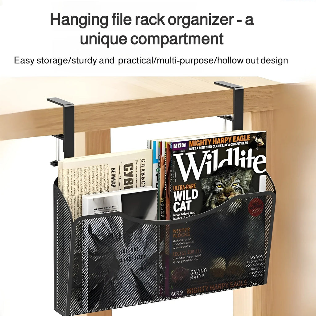 Simple Clip-On Desk Organizer - Magazine & Book Hanging Shelf | Quick and Hassle-Free Setup | Upgrade Your Study Space