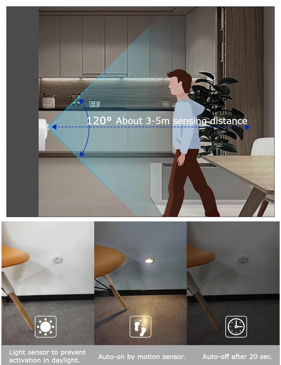 LED Night Light Motion Sensor Night Lamp Room Decor Lamp Bedside Led Lamp With EU Plug Led Lights For Closet Bedroom Home Decor