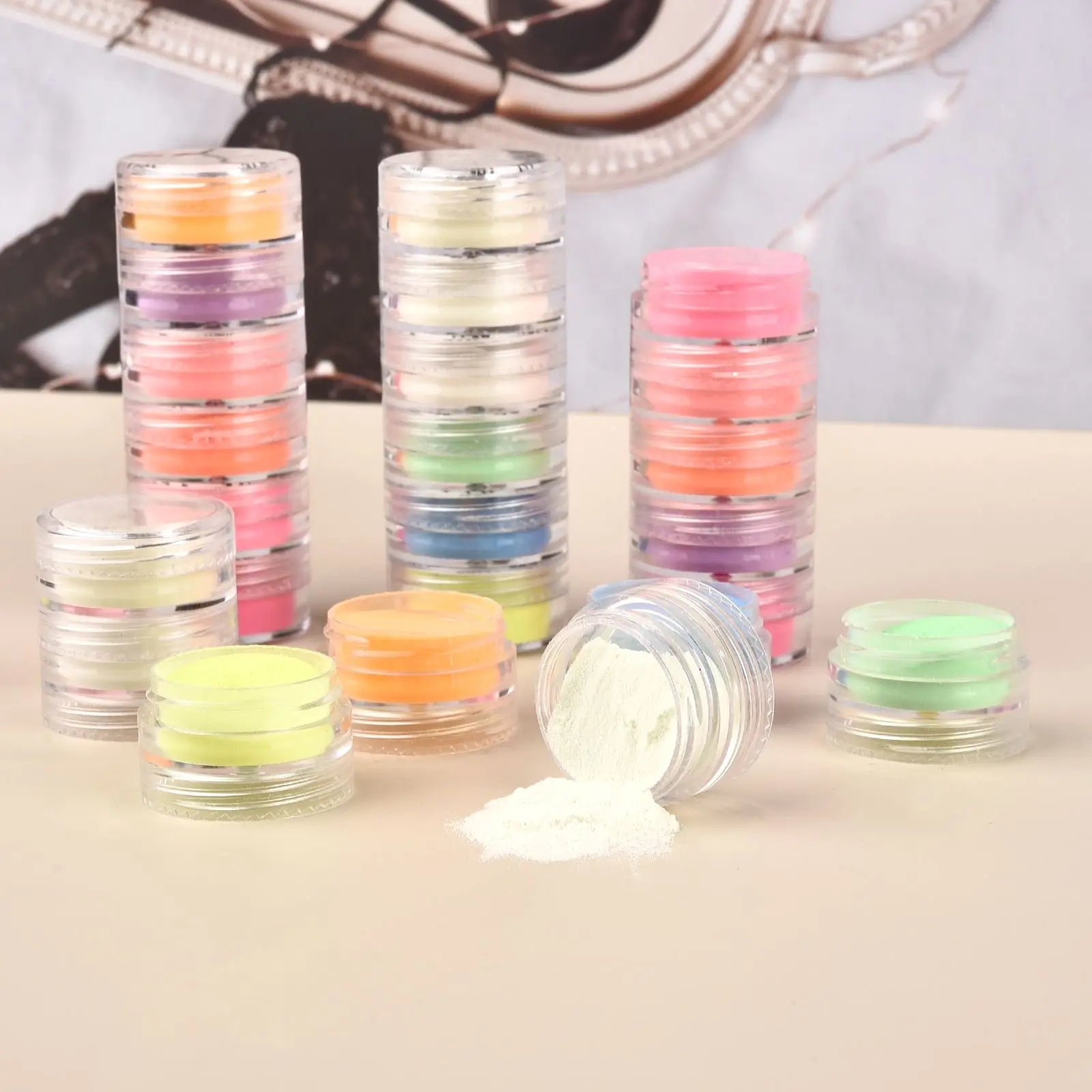 6/12pcs Set Luminous Powder Resin Pigment DIY Epoxy Resin Mold Nail Art Glitter Powder Glow In The Dark Jewelry Making Supplies