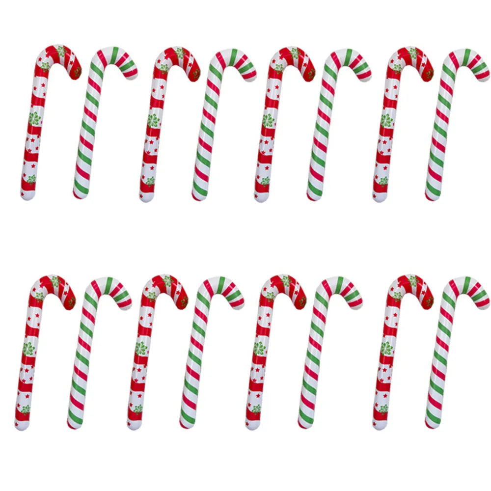 2PCS Inflatable Christmas Candy Cane Stick Balloons Merry  Decorations For Home Xmas Navidad Natal Gifts New Year