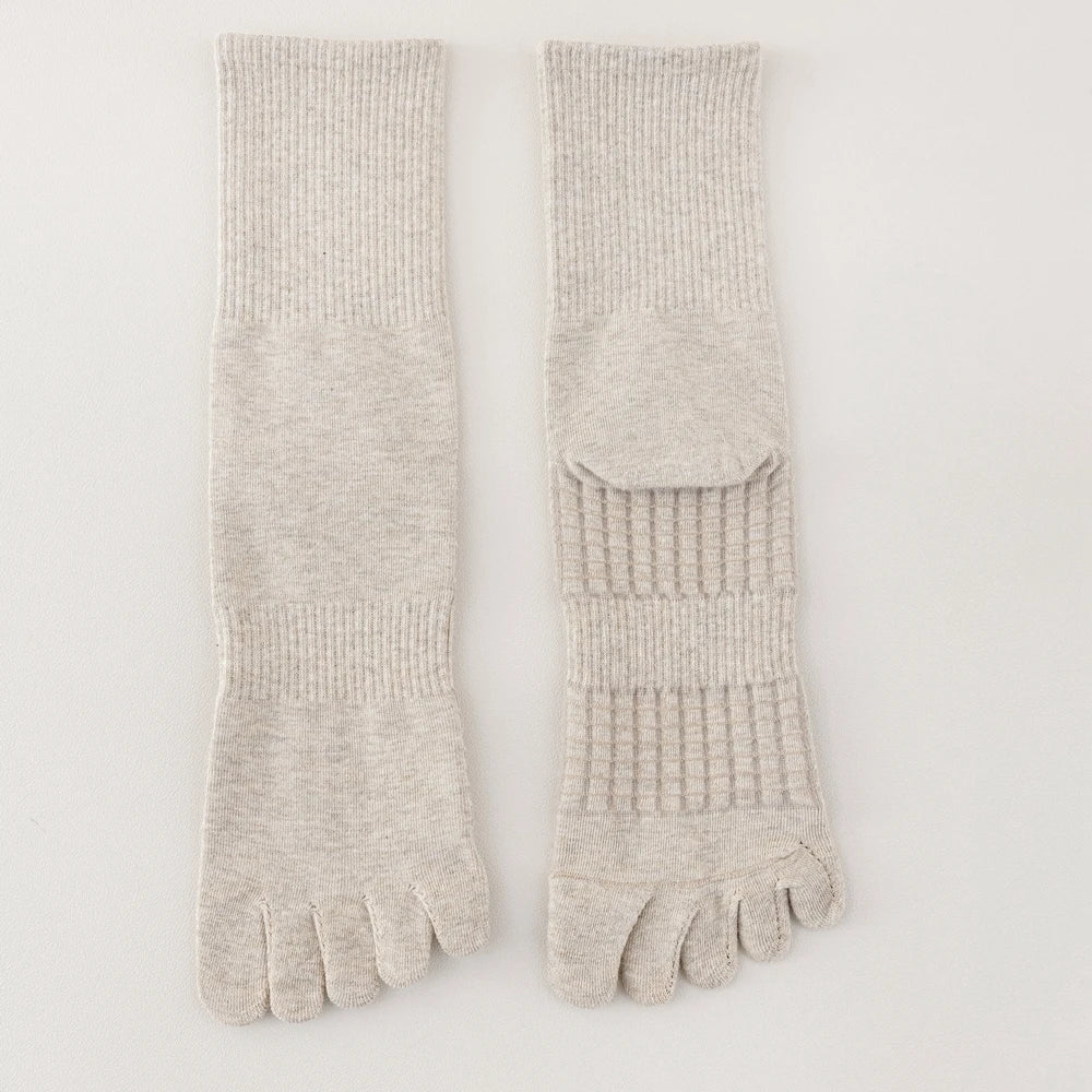 3 Pairs Five Finger Socks Men Anti-slip Sports Athletic Crew Socks Men High Quality Cotton Toe Socks Basketball Middle Tube