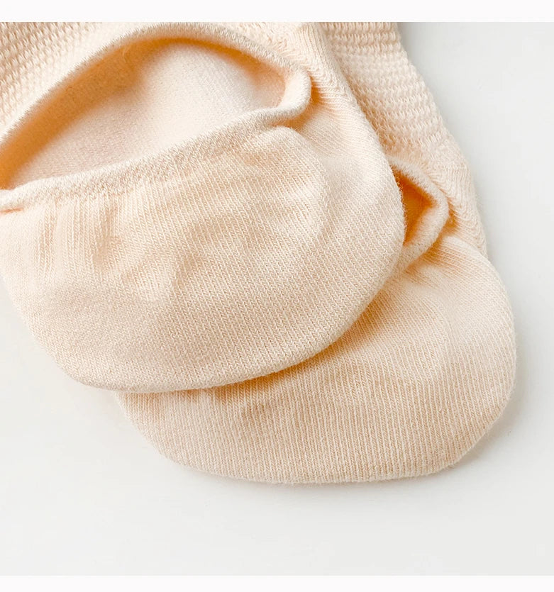 5 Pairs Summer Mesh Toe Socks Women Low Cut Toe Socks with Separate Fingers No-show Slipper Invisible Socks Five Finger