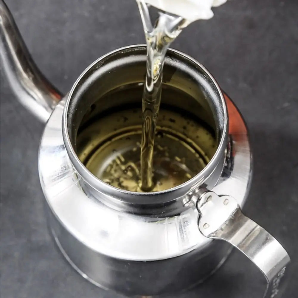 310/500ml Stainless Steel Oil Bottle Long Spout Rustproof Oil Pot Leak-proof Arabic Style Vinegar Dispenser Kitchen