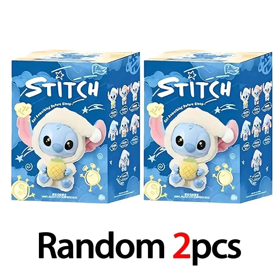 2026 Stitch Eat Something Before Sleep Series Blind Box Plush Dolls Pendant Cute Doll Ornament Mystery Box Surprise Toys Gifts