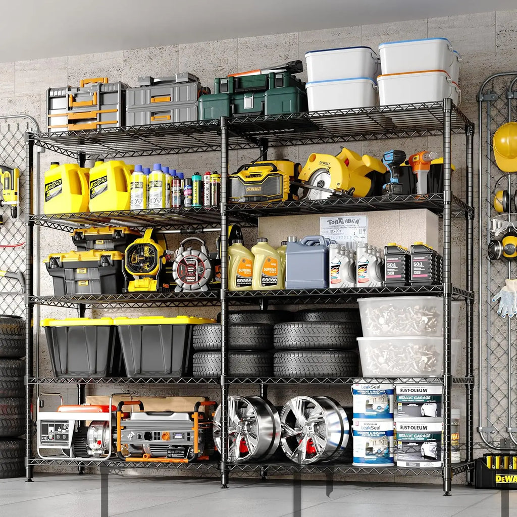 Heavy Duty Storage Shelves Tiers Metal Shelving Unit Adjustable