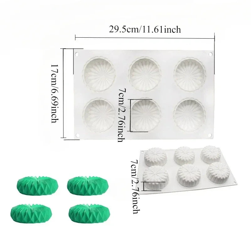 3D Round French Mousse Cake Silicone Baking Mold Chocolate Jelly Dessert Decoration Tool Tray Home Baker Useful Kitchen Tool
