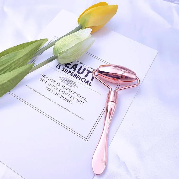 Stainless Steel Pointed Roller Spatula Massage Ball Stone Face Roller Massager To Improve Neck Facial Beauty Skin Care Tool