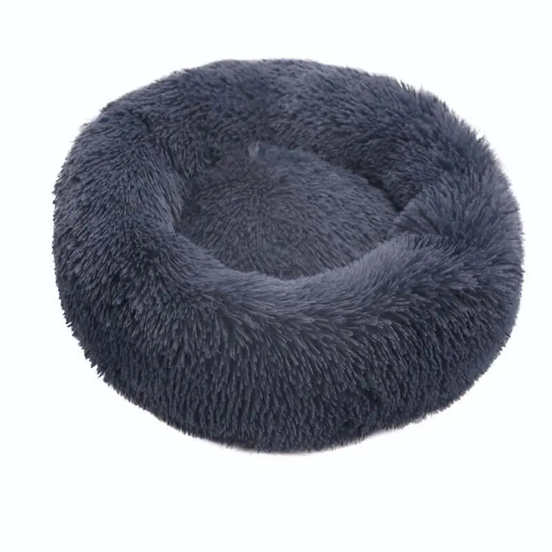 40cm-100cm Round Pet Bed for Large Dog Bed Super Soft Cat Bed Long Plush Dog House for Medium Dog House Winter Warm Sleeping