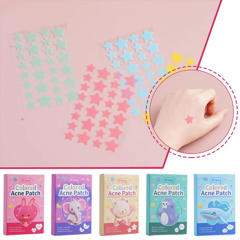 144Pcs/Set Star Pimple Patch Acne Colorful Invisible Acne Removal Skin Care Stickers Concealer Face Spot Beauty Makeup Tools