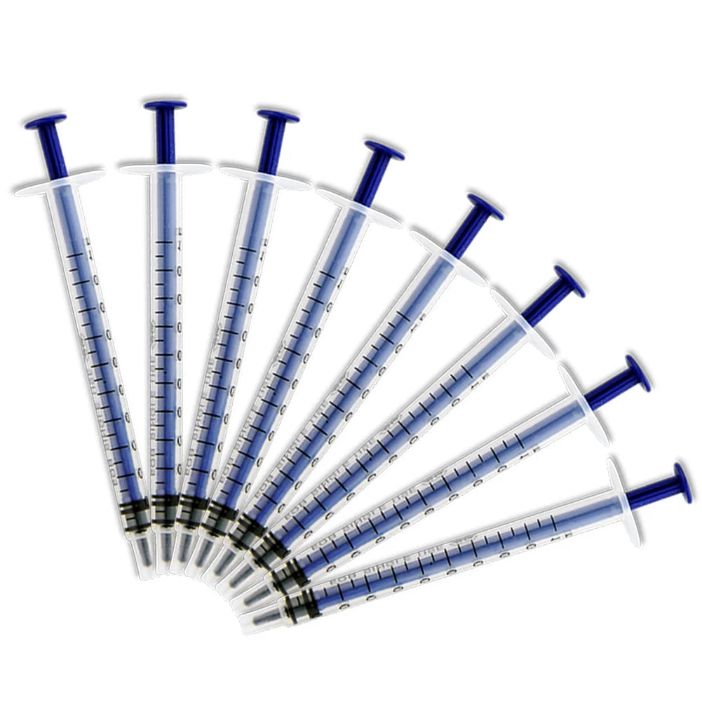 Plastic 1ml Syringe With OPP Without Needles For Industrial Soldering Pet Feed Kithchen Car Tool Adhesives Glue 100Pcs Syringes